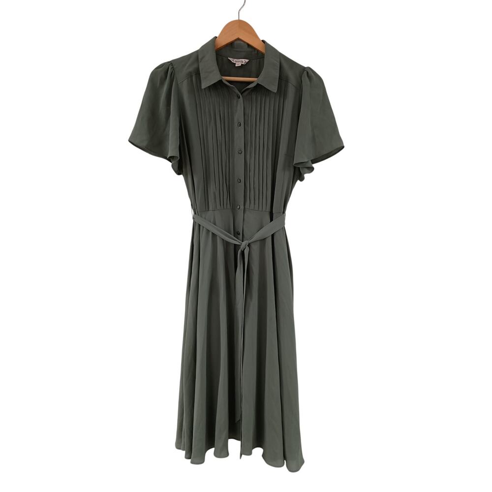 Women's Nanette Lepore Flowy Cottagecore Green Sz 6 Lined Dress